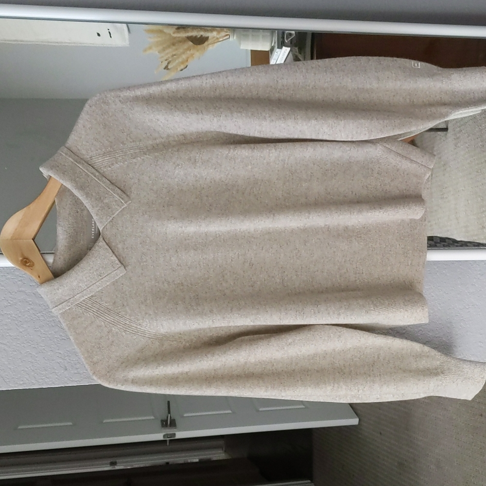 Re cashmere everlane beige collared sweater size small